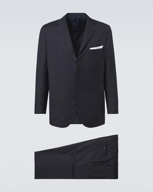 Kiton Traje De Lana - Azul