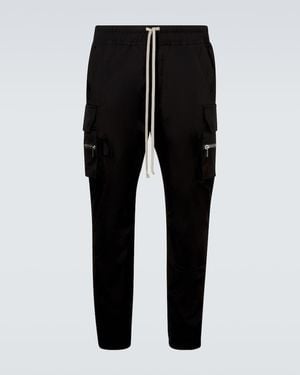 Rick Owens Mastodon Cotton-Blend Poplin Slim Trousers - Black