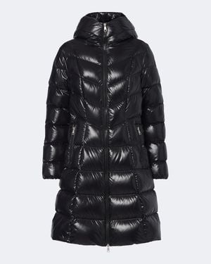 Moncler Abrigo De Plumas Acolchado Marusse - Negro