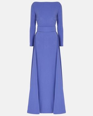 Solace London Shayla Crepe Gown - Blue