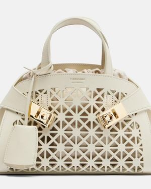 Ferragamo Bolso Hug Mini De Piel - Neutro