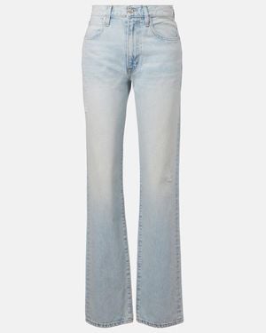 SLVRLAKE Denim London High-Rise Straight Jeans - Blue