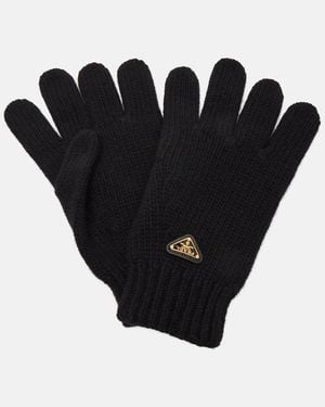 Prada Virgin Wool Gloves - Black