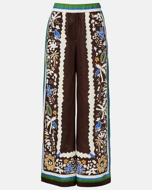ALÉMAIS Maroc Cotton Wide-Leg Pants - White