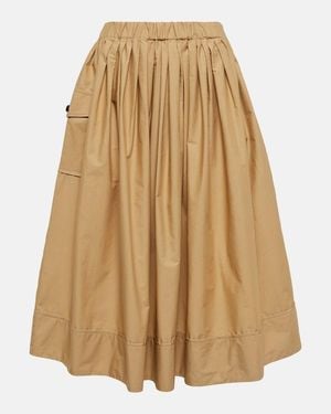 Co. A-Line Tton Midi Skirt - Natural