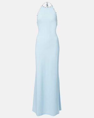 Christopher Esber Embellished Halterneck Maxi Dress - Blue