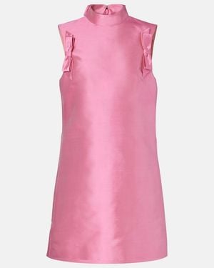 Valentino Silk Shantung Minidress - Pink