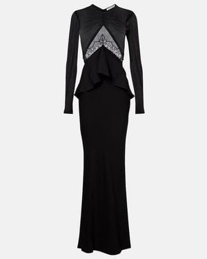 Christopher Esber Endrey Disconnect Lace-Trimmed Gown - Black