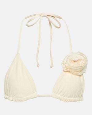 SAME Applique Triangle Bikini Top - Natural