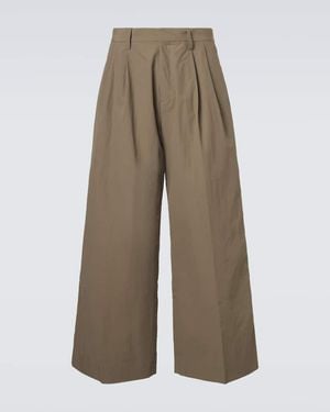 ERL Pleated Wide-Leg Trousers - Brown