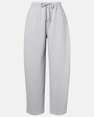 Sportmax Albania Cotton-Blend Joggers - Grey
