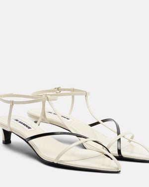 Jil Sander Leather Sandals - White