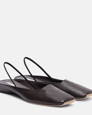 Calvin Klein Slingback-Ballerinas Kate Aus Leder - Schwarz