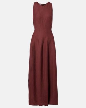 Brunello Cucinelli Striped Midi Dress - Purple