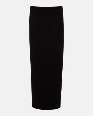 KHAITE Lyle Crepe Maxi Skirt - Black