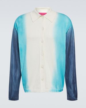 The Elder Statesman Cardigan Aus Baumwolle Und Kaschmir - Blau