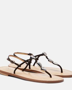 Amanu Nairobi Suede Sandals - Brown