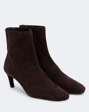 TOTEME Ankle Boots Aus Veloursleder - Braun