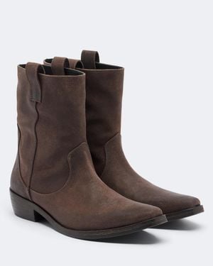 Jude Cas Suede Ankle Boots - Brown