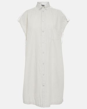 Balenciaga Oversized Cotton Shirt Dress - White