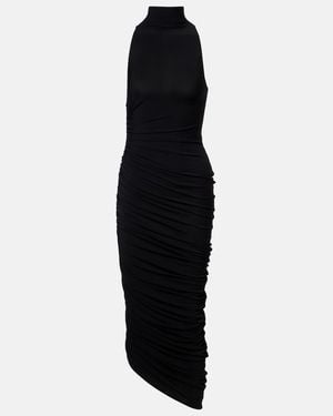 Jacquemus La Robe Piazza Acetate Midi Dress - Black