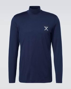 Brunello Cucinelli Silk Ski T-Shirt - Blue