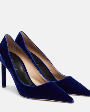 Tom Ford Betty 85 Velvet Court Shoes - Blue