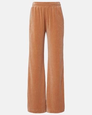 Chloé Cotton-Blend Velour Joggers - Brown