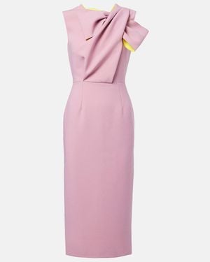 ROKSANDA Bow-Detail Crepe Dress - Pink
