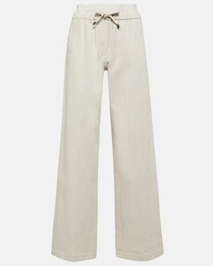 Brunello Cucinelli High-Rise Wide-Leg Jeans - White