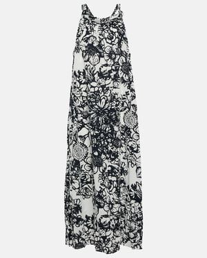 Velvet Penelope Printed Cotton Maxi Dress - White