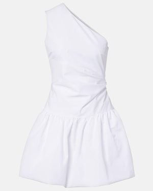 Patou Gathered Faille Minidress - White