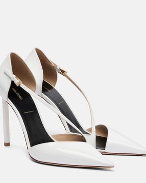 Tom Ford 105 Patent Leather Pumps - White