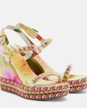 Christian Louboutin Espadrille-Sandalen Pyra Clou Aus Chine - Mettallic