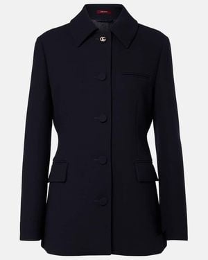 Gucci Double G Wool Jacket - Blue