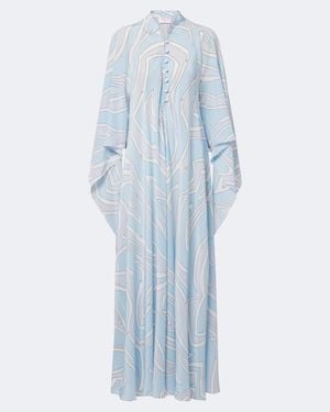 PUCCI Kaftan Labirinto Aus Seide - Blau