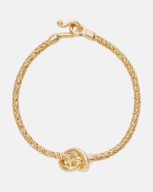 Bottega Veneta Pulsera Knot De Plata De Ley Banada En Oro - Metálico