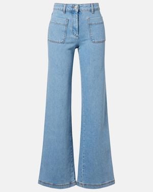 Etro Jeans Pegaso A Gamba Larga - Blu