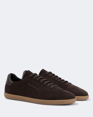 ZEGNA 232 Suede Trainers - Brown