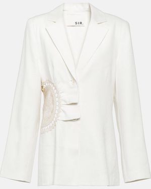 SIR. Atacama Linen-Blend Blazer - White