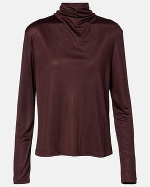 Dries Van Noten Huala Draped Top - Purple