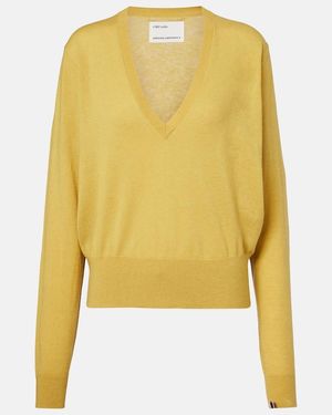 Extreme Cashmere N°467 Collin Wool And Cashmere Jumper - Yellow