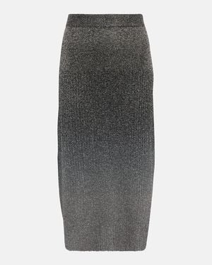 JOSEPH Metallic Midi Skirt - Grey