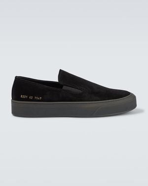 Common Projects Slip-On Sneakers Aus Veloursleder - Schwarz