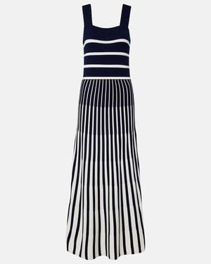 Velvet Aveline Striped Knitted Maxi Dress - Blue