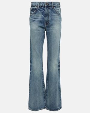 Nili Lotan Joan High-Rise Straight Jeans - Blue