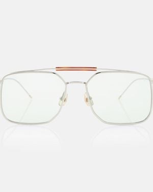 Brunello Cucinelli Eckige Sonnenbrille Sartorial Sunset - Natur