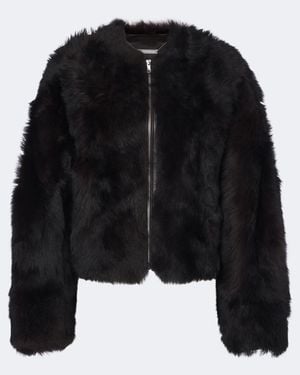 Nour Hammour Dianne Shearling Jacket - Black