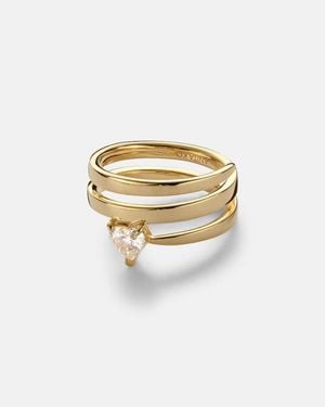 Anita Ko Anillo Coil De Oro De 18 Ct (750/1000) Con Diamantes - Metálico