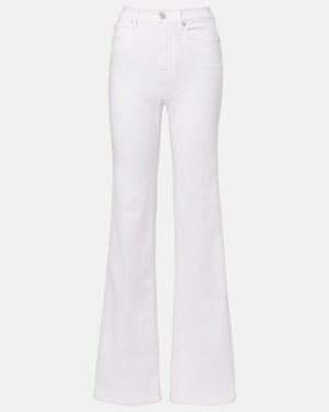 7 For All Mankind Modern Dojo High-Rise Wide-Leg Jeans - White